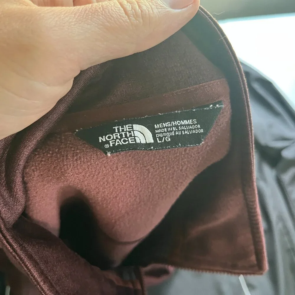🏔️ The North Face Men’s Dark Burgundy 1/4 Zip Pullover Jacket L 🔥